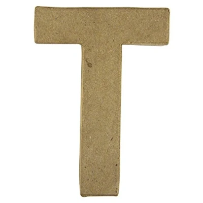Obrázek Rayher 71781000 Pappmaché písmeno &quot;T&quot; FSC recyklovaná 100 %, 15 x 10,5 3 cm