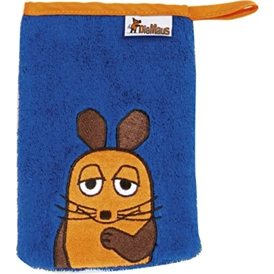 Obrázek Playshoes Unisex dětské 340090 Frottee mycí rukavice DIE myš, 11 námořnická, 15x20 cm, námořnictvo