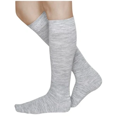 Obrázek vitsocks Dámské 80% Merino vlna zimní teplé podkolenky, kolena dlouhé ponožky 35 38, 39 42, Světle šedá