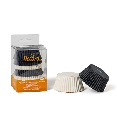 Obrázek Decora 0339748 Muffinförmchen, Papier Ofen, Schwarz, 75