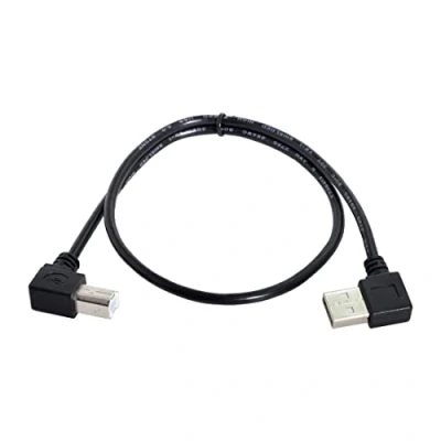 Obrázek chenyang USB 2. 0 A konektor na B vlevo o 90 stupňů zahnutý kabel tiskárny 0,5M