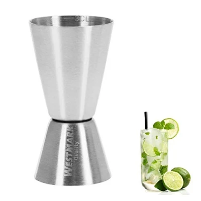 Obrázek Westmark Malá odměrka/barová metr, jigger na koktejly, 2 měrné jednotky: 2/3 cl, nerezová ocel, stříbrná, 62782260