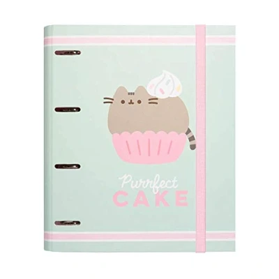 Obrázek Grupo Erik kroužkový pořadač A4 úzký 4 kroužky Pusheen Foodie Collection Rosa na dokumenty