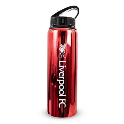 Obrázek Hy Pro Oficiálně licencovaná Liverpool F.C. 750ml hliníková UV láhev integrované skládací brčko, neochromatická povrchová úprava, zabezpečená proti vytečení, lehká, bez BPA