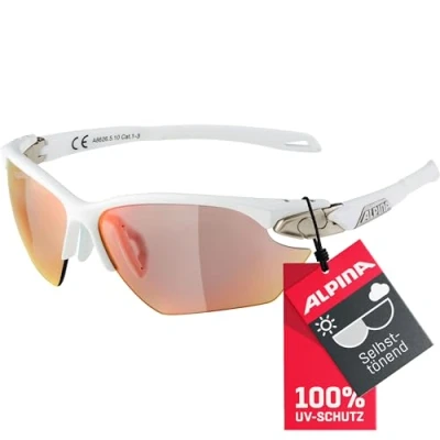 Obrázek ALPINA TWIST FIVE S HR QV Posilující kontrast, samotónovací a cyklistické brýle bez zamlžování se 100% UV ochranou pro dospělé, matné white silver