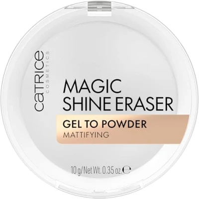 Obrázek Catrice Magic Shine Eraser Gel To Powder, č. 010, transparentní, matující, zjemňuje póry, přírodní, pro smíšenou pleť, veganský, bez oleje, parfemace, alkoholu, balení 1 ks (10 g)