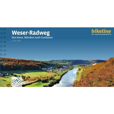 Obrázek Weser Radweg: Von Hann. Münden nach Cuxhaven, 1:50.000, 520 km, GPS Tracks Download, LiveUpdate (Bikeline Radtourenbücher)