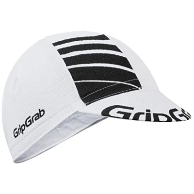 Obrázek GripGrab Lehká letní Cycling Cap UV ochrana jízdní kolo spodní helma čepice retro cyklistický sport Mesh proti mouchám na kolo, bílá/černá
