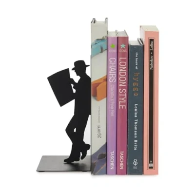 Obrázek balvi The Reader černá opěrka na knihu z kovu. Originální design