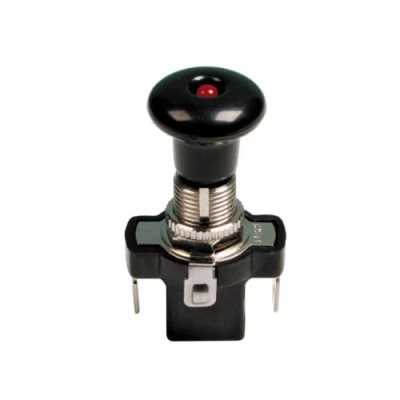 Obrázek Pilot LA_45570 tlakový spínač s červenou LED, 12 V, 10 A