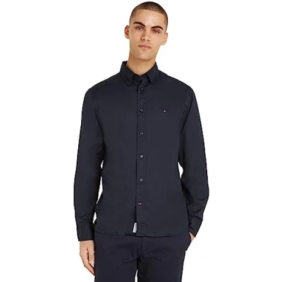 Obrázek Tommy Hilfiger Pánská košile Core Flex dlouhý rukáv, Modrá (Desert Sky)