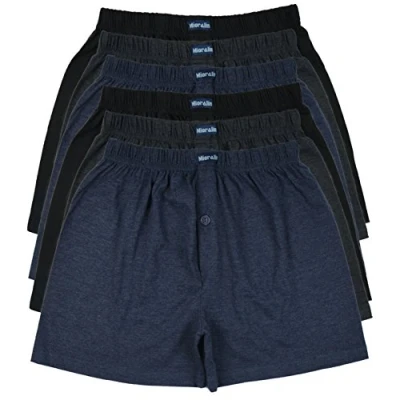 Obrázek MioRalini Top nabídka 12 nebo 6 boxerek barevně měkké a volné v neutrálních barvách klasické jednobarevné pánské boxerky velikosti S M L XL 2XL 3XL 4XL 5XL 6XL 7XL, kusů