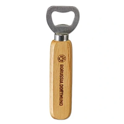 Obrázek Borussia Dortmund Unisex Bvb flaskeåbner med træhåndtag láhev s láhvemi, dřevo, šedá, 10 cm EU