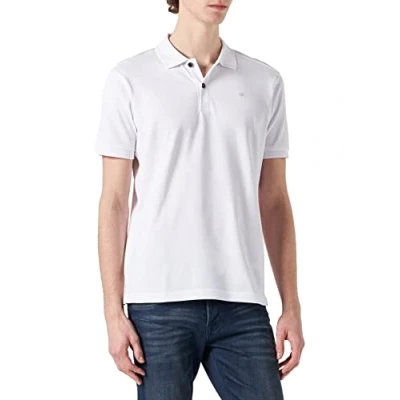 Obrázek LERROS Pánské tričko s kulatým výstřihem polokošile, bílá (White 100)