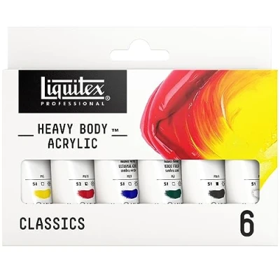 Obrázek Liquitex Heavy Body akrylová barva, sada barev 6 x 22 ml
