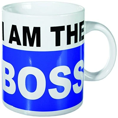 Obrázek Šálek (Mug) XL/potisk I Am The Boss/Materiál: Porcelán / Rozměry: 15 x 12,5 cm