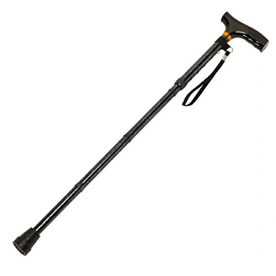 Obrázek Homecraft Folding Coloured Walking Stick with Wooden Handle, Lightweight Adjustable Cane for Balance, Mobility Aid, Grey Marble, 735 825 mm/29 33 palců) (Eligible VAT relief in the UK)