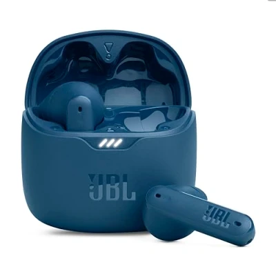 Obrázek JBL Tune Flex TWS vodotěsná, True Wireless sluchátka do uší s potlačením okolního šumu v modré barvě až 32 h přehrávání hudby