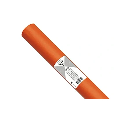 Obrázek Clairefontaine Hedvábný papír 394058C (balení s 24 archy, 50 x 75 cm, 18 g/m², ideální pro dekorace a kutilské projekty) 1 balení, oranžový