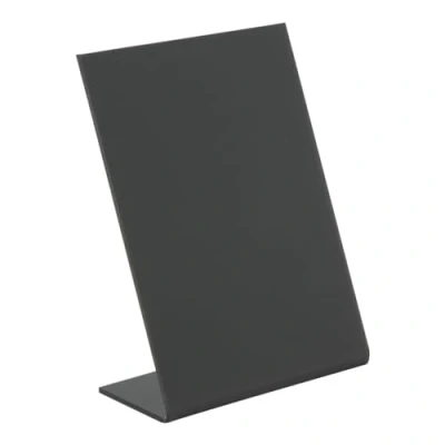 Obrázek Securit Vertikale Tischkreidetafeln in L Form, 5er Set DIN A7 Format, mit matter Vorder und glänzender Rückseite, stapelbar, robust, aus Acryl, schwarz