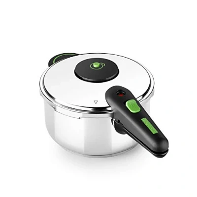 Obrázek MONIX M911001 Presto 4L Schnellkochtopf aus 18/8 Edelstahl, geeignet für alle Herdarten einschließlich Induktion, Farbe