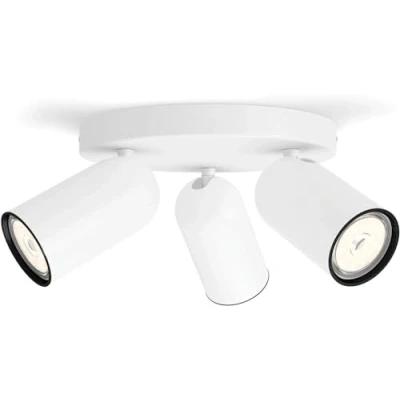 Obrázek Philips Pongee Teller/Spirale weiß mit 3 Strahlern, GU10 Sockel, verstellbarer Kopf