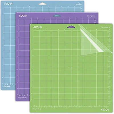 Obrázek Schneidematte für Cricut Explore One/Air/Air 2/Maker, 3 Packungen, Ersatz Zubehör (mehrfarbig Cricut, Vielfalt)