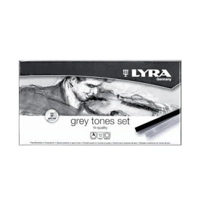 Obrázek Lyra 5641122 Grey Tones pastelové křídy, pastelová křída, šedá, 17,4 x 9,0 2,0 cm