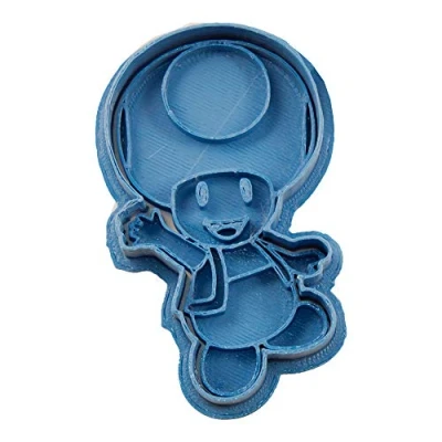 Obrázek Cuticuter Toad Mario Bros Keksausstecher, Kunststoff, blau, 8x7x1.5 cm