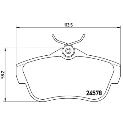 Obrázek Sada brzdových destiček, kotoučová brzda BREMBO P 61 095
