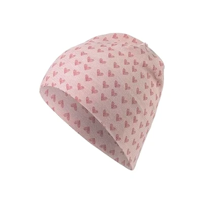 Obrázek Sterntaler Beanie Srdce Ležérní dětská čepice z plamenové příze Jersey s celoplošným potiskem dívky UV ochrana 50+ Baby a děti Přechodná čepice, Mattrosa, 51