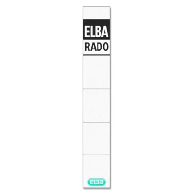 Obrázek Elba Zadní štítek pro pořadač A4 rado plast, šířku zad 5 cm, bílý, 10 kusů