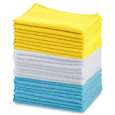 Obrázek Amazon Basics Mikrovlákno čisticí hadřík, 30 x 41 cm, 24 kusů, 40,5 cm 30,5 vícebarevný