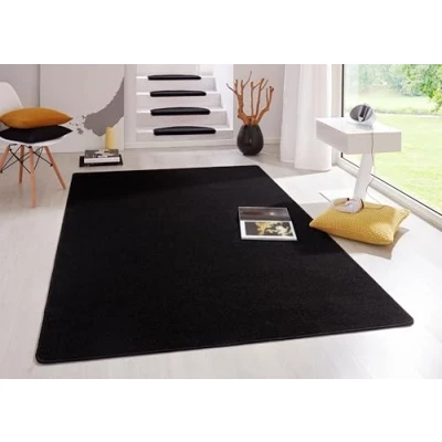 Obrázek HANSE Home Interiérový koberec Fancy jednobarevný moderní do obývacího pokoje, dětského chodby, ložnice, kuchyně černý, 80 x 150 cm