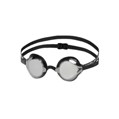 Obrázek Speedo Plavecké brýle Fastskin Speedsocket 2, pohodlný tvar, skla Anti Fog, černé a stříbrné, unisex velikost pro dospělé