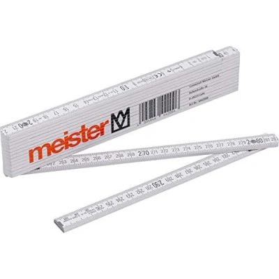 Obrázek Meister Dřevěný skládací metr délka 3 metry metrická stupnice elastická a stabilní nápadná dvojitá Pro dům, hobby &amp; dílnu / měřicí nástroj 6442000