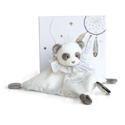 Obrázek Doudou et Compagnie DC3536 ATTRAP Reve deka panda, šedá