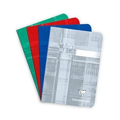 Obrázek Clairefontaine 3640C sešit na boty/sešit 10,5 x 14,8 cm, 48 listů 90 g, prázdný, sešitý, vazba z PP, barevně tříděné, 1 kus vícebarevný