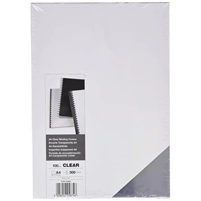 Obrázek GBC CY013080 zavařovací víko, PVC, A4, 300 mikrofon, 100 kusů lesklá, průhledná fólie