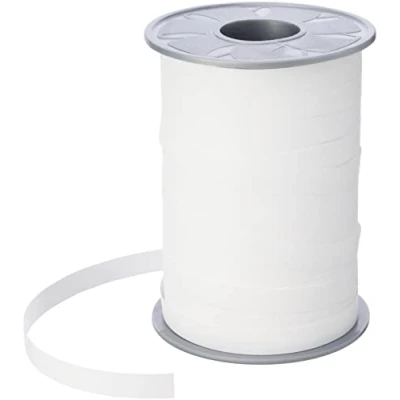 Obrázek C.E. Pattberg Geschenkband Matt weiss, 200 m Ringelband Paperlook zum Einpacken von Geschenken, 10 mm Breite, Zubehör Dekorieren &amp; Basteln, Dekoband für Präsente, zu jedem Anlass