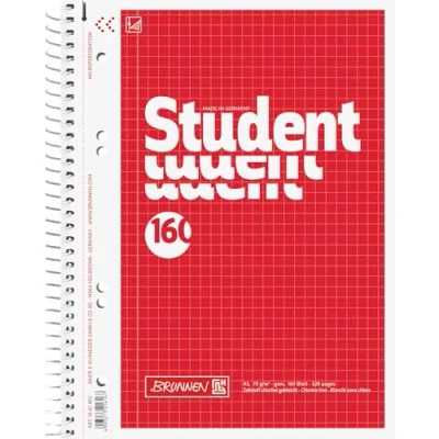 Obrázek Brunnen 1067802 Poznámkový blok / školní Student (A5, čtverečkovaný, 70 g/m², 160 listů)