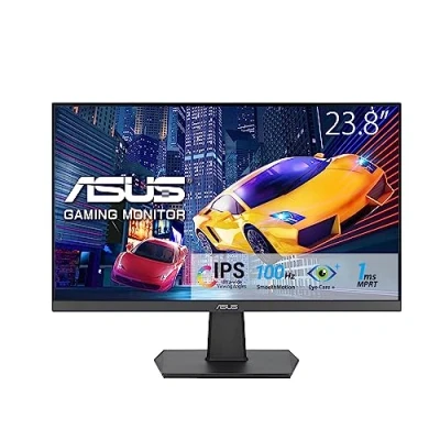 Obrázek ASUS Eye Care VA24EHF 24palcový Full HD monitor bez rámu, blikání, filtr modrého světla, Adaptive Sync 1 ms MPRT, 100 Hz, 16:9 IPS panel, 1920 x 1080 HDMI, černý