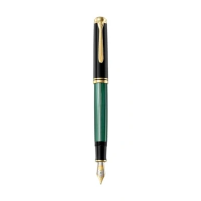 Obrázek Pelikan 986430 pístové plnicí pero Suverän M 800 s dvoubarevnou zlatou pružinou 18 K/750 šířka pera M, 1 kus, černá/zelená
