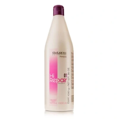 Obrázek SALERM Repairing Shampoo Hi Repair 1000ml Deep Hydration for Damaged Hair Repairs and Rejuvenates Shinier Softer Okamžitý účinek