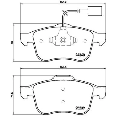 Obrázek Brembo P23132 přední brzdové destičky, počet 4