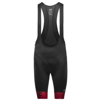 Obrázek Gore C5 Optiline Plus pánské elastické lacl černá červená 2XL Kraťasy na kolo
