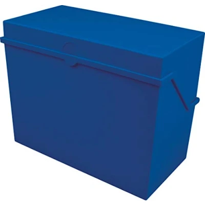 Obrázek helit H6214534 kartotéční lístky Box &quot;the index&quot; DIN A5 na šířku, malá kartička modrá cca 500 karet