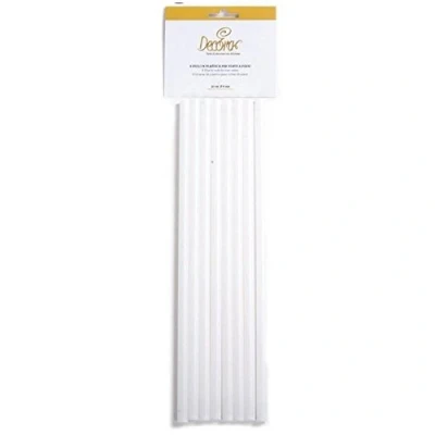Obrázek DECORA 9260156 8dílné balení zásad na dort z PP NOVÉ Ø 8 mm X 30 cm, plast, transparentní