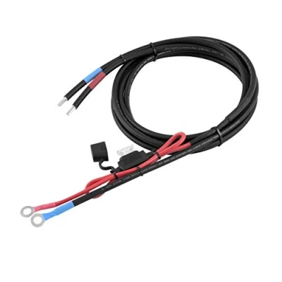 Obrázek enjoysolar 6 mm² kabel na baterie, solární regulátor nabíjení A baterie s pojistkou M8 kroužková očka (25 M8)