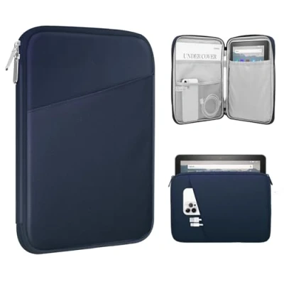 Obrázek TiMOVO pouzdro na tablet 8 9 palců kompatibilní s iPad Mini 6, 5/4/3/2/1, Galaxy Tab A7 Lite 8. 7/Tab A 0/Tab 4, Sleeve ochranné malou kapsou, indigo